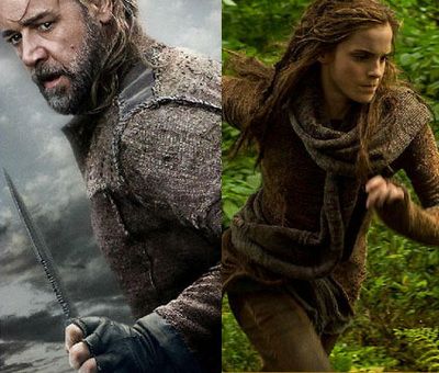 Primele imagini din super productia Noah: cum arata Russell Crowe, Emma Watson si Anthony Hopkins in filmul biblic regizat de Darren Aronofsky