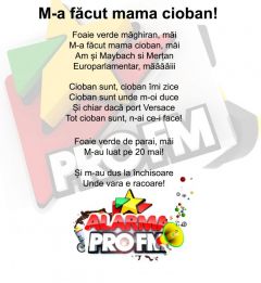 AlarmaProFM i-a compus lui Gigi Becali o balada de adio! Asculta  M-a facut mama cioban ! AUDIO
