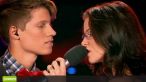 Ai fi putut jura ca sunt indragostiti! Uite ce duet au facut Sebastian si Irina la Vocea Romaniei. Pe el il astepta iubita in culise!