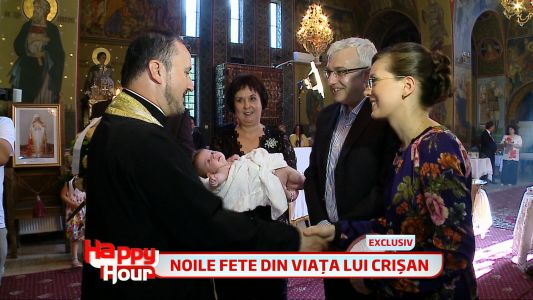 Catalin Crisan si-a crestinat fetita | Happy Hour