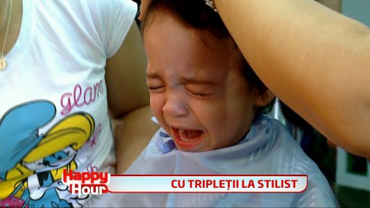 Tripletii Nicoletei Luciu la stilist | Happy Hour