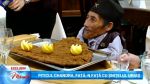 Piticul Chandra, fata in fata cu snitelul urias |