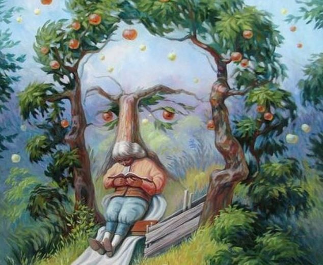 Ce vezi prima data in imagine: marul, chipul sau persoana care citeste? Raspunsul pe care il dai iti spune totul despre personalitatea ta Ce vezi prima data in imagine: marul, chipul sau persoana care citeste? Raspunsul pe care il dai iti spune totul despre personalitatea ta