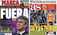 Marca: "Adio Champions League! Adio Pellegrini!" El Mundo Deportivo: "Euro Ghilotina Galactica!"