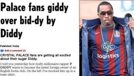 P Diddy vrea sa cumpere Crystal Palace!