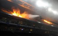 IMAGINI SOCANTE! Fanii lui&nbsp;Fener au dat foc la tribune dupa ce au pierdut titlul in fata lui Giani Kirita!