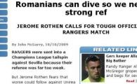 Rangers ataca Unirea: "Romanii sunt niste trisori"
