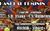 Handbal exploziv la Sport.ro si www.sport.ro! 2 semifinale de vis: Oltchim - Viborg si Itxako - Rulmentul! 