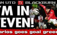 Video! Tevez, 4 goluri "senzatie"! Manchester 5-3 Blackburn