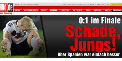 Bild: "Pacat, baieti, dar Spania a fost mult mai buna"