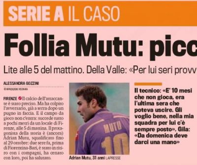   Chelnerul batut de Mutu va sta o luna in SPITAL: Vezi in ce hal l-a lasat! Fiorentina decide in 48 de ore ce va pati Mutu! 