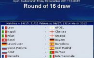 
	Milan - Arsenal, cel mai tare meci din optimi! Leverkusen - Barca, CSKA - Real Madrid! Lyon a facut blatul pana la capat :)
