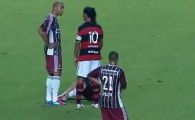 
	Ronaldinho, gol si ELIMINARE dupa ce i-a facut praf piciorul unui adversar! VIDEO
