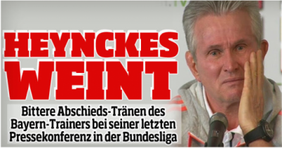 Fanilor li s-a rupt inima cand l-au vazut! Heynckes a inceput sa planga ca un copil la conferinta de dupa ultimul meci! Ce anunt a facut printre lacrimi