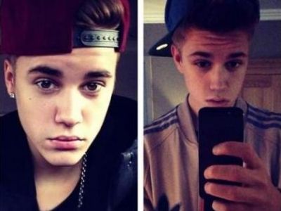 Justin Bieber(stanga), Robin Verrecas (dreapta)