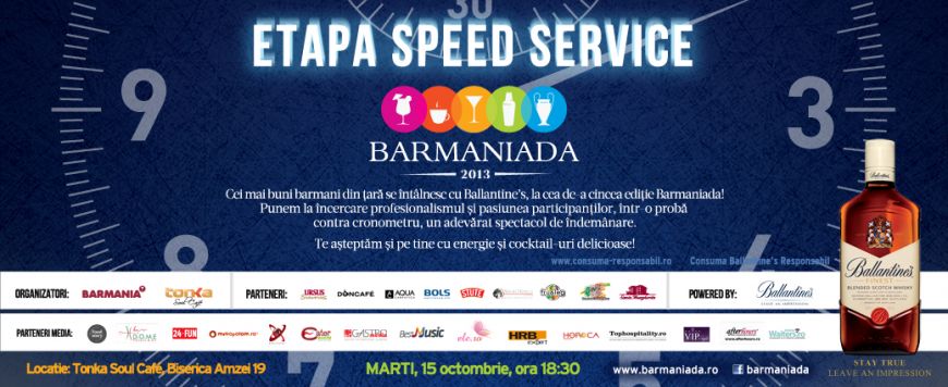 
	Barmaniada 2013 : cei mai talentati barmani din tara, intr-un adevarat spectacol contra cronometru
