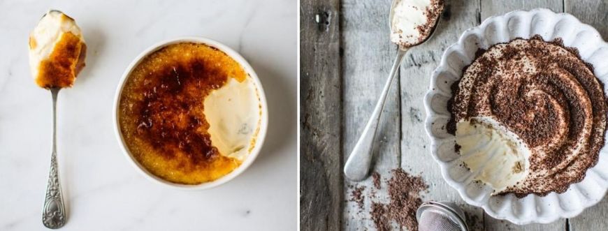 
	Creme brulee si tiramisu: doua deserturi delicioase gatite intr-o singura portie
