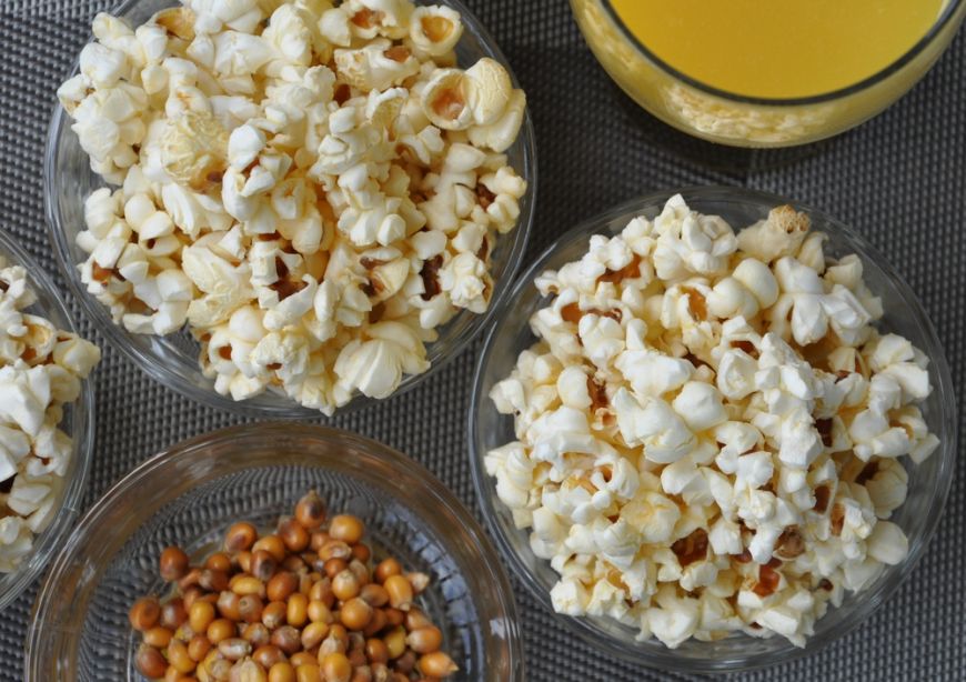 Popcorn microunde la cuptor normal