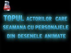 Vezi aici topul actoriilor care seamana cel mai mult cu personaje din desene animate!