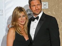 Jennifer Aniston a venit la Globurile de Aur insotita de Gerard Butler