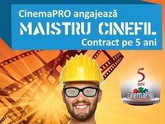 CinemaPRO angajeaza maistru cinefil. Contract pe 5 ani