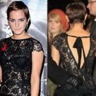 Emma Watson, cu rochia lipita la propriu de spate, pe covorul rosu