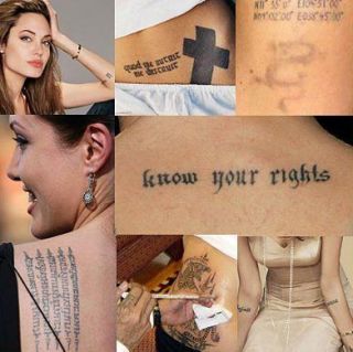 GALERIE FOTO Toate tatuajele Angelinei Jolie explicate! Vezi ce mesaj are fiecare!