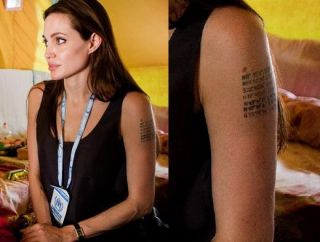 Angelina Jolie recunoaste ca noul ei tatuaj este pentru Brad Pitt!