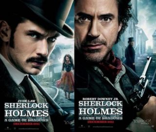 Primele imagini cu Robert Downey Jr. si Jude Law din Sherlock Holmes 2, filmul cu buget de 100 de milioane de dolari.