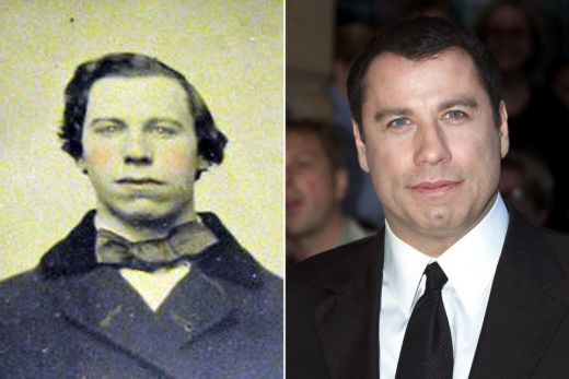 John Travolta a fost al doilea mare actor trecut prin aceeasi intamplare bizara, dupa ce o fotografie veche de 150 de ani cu un barbat ce semana cu el a fost postata pe acelasi site.