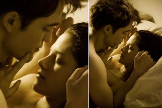 Stewart si Pattinson si-au avertizat fanii mai tineri ca imaginile cu prima lor scena de sex sunt socante, chiar daca secventele au fost retusate pentru ca filmul sa poata intra in categoria permisa minorilor