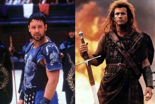 Mel Gibson a refuzat rolul lui Maximus din Gladiatorul, pe care l-a acceptat Russell Crowe si a facut istorie, oferind o interpretare de exceptie fiind premiat cu Oscar. Totusi, in acel an, Gibson a optat pentru rolul din Patriotul, devenit celebru. Gladiatorul a facut 450 de milioane de dolari, iar Patriotul doar 215 milioane de dolari.