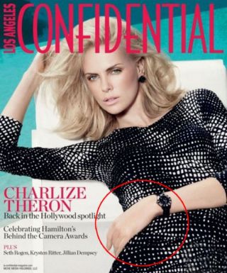 Charlize Theron, photoshopata in exces pe coperta unei reviste. Vezi si alte femei superbe in aceeasi ipostaza