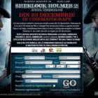 CONCURS: Castiga invitatii duble la film si premii originale jucandu-te de-a Sherlock Holmes!