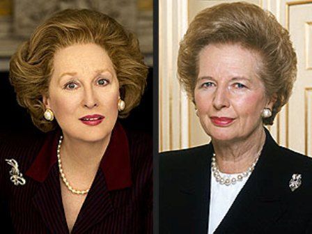 Meryl Streep a obtinut o nominalizare la Globurile de Aur pentru cea mai buna actrita intr-o drama cu rolul in care o intruchipeaza pe celebra Margaret Thatcher in The Iron Lady. Este a 26 nominalizare din cariera la Globurile de Aur si mai mult ca sigur va primi si pe cea de-a 17-a nominalizare la Oscaruri. Record absolut. In 2011, Meryl Streep intra in pielea unui personaj pe care nu foarte multe femei ar fi avut curaj sa il interpreteze: Margaret Thatcher, Doamna de Fier a Marii Britanii. Actrita a reusit o transformare uluitoare si a marturisit ca s-a documentat intens pentru acest rol