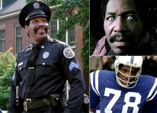 Desi o lunga perioada a fost cunoscut ca jucator al echipei de fotbal american Baltimore Colts, Bubba Smith a reusit sa isi construiasca o cariera spectaculoasa ca actor dupa ce s-a retras din fotbal. Aparitiile lui din cele sase filme Academia de Politie au facut senzatie, la fel si rolurile din filme horror ca Blood River. Bubba Smith a murit in 2011, la 66 de ani.