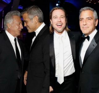Batalie pe viata si pe moarte intre George Clooney si Brad Pitt. Clooney a oferit imaginea zilei la Critics Choice Awards