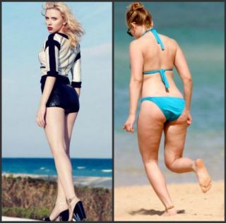 A fost desemnata cea mai frumoasa vedeta, dar acum este plina de celulita. Paparazii au aflat de ce s-a ingrasat Scarlett Johansson
