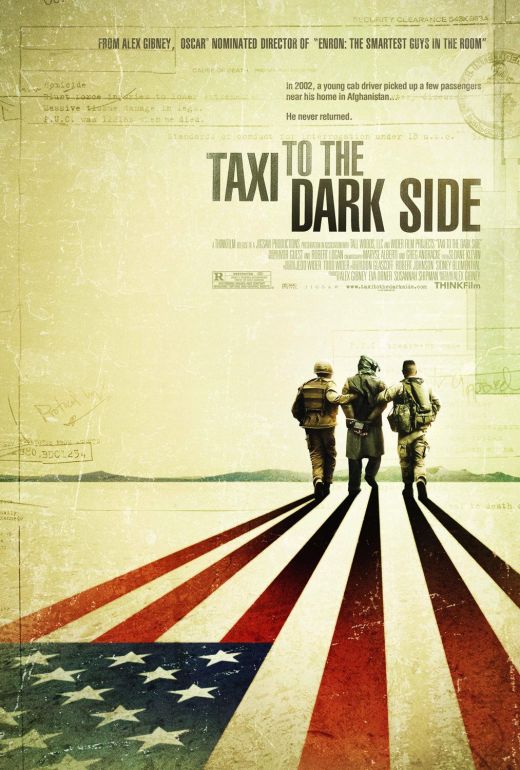 Premiat cu Oscar in 2008, documentarul Taxi to the Dark Side (2007) regizat de Alex Gibney ofera o analiza cutremuratoare asupra introducerii torturii ca tehnica de interogatie americana in Afghanistan, Iraq si Guantanamo. Filmul are 91 de recenzii pozitive