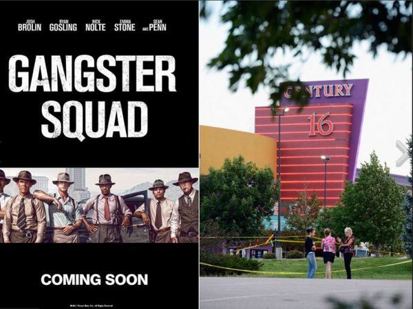 Filmul Gangster Squad va suferi o serie de modificari din cauza masacrului din Colorado. Producatorii sunt nevoiti sa schimbe scena in care patru oameni intra intr-un cinematograf si deschid focul asupra celor prezenti in sala, motiv pentru care data lansarii va urma sa fie reprogramata pentru ianuarie 2012
 