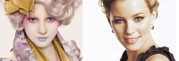 THE HUNGER GAMES - Elizabeth Banks 
Daca in general si-a obisnuit specatorii mai mult cu roluri pozitive, Elizabeth Banks a schimbat complet registrul si a preluat un rol negativ fascinant pentru productia The Hunger Games. Blonda a preluat rolul lui Effie Trinket, reprezentanta Districtului 12. Personajul jucat de Banks in film, Effie, este ciudat si interesant. Costumele ce aduc aminte de Lady Gaga. Inspirat din romanele cu acelasi titlu ale autoarei Suzanne Collins, thriller-ul SF The Hunger Games o are in centrul actiunii plasata cu 700 de ani in viitor pe Katniss Everdeen (Jennifer Lawrence), o adolescenta in varsta de 16 ani, care intra intr-o competitie transmisa in direct la televizor pentru a-si salva sora.