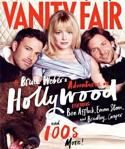 Emma Stone, in pat cu Ben Affleck si Bradley Cooper pe coperta Vanity Fair. Cum au pozat cei mai populari actori ai momentului pentru celebra revista