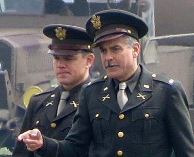 The Monuments Men: Matt Damon si George Clooney trec in spatele liniilor inamice in cautare de comori, vezi noi imagini de la filmari