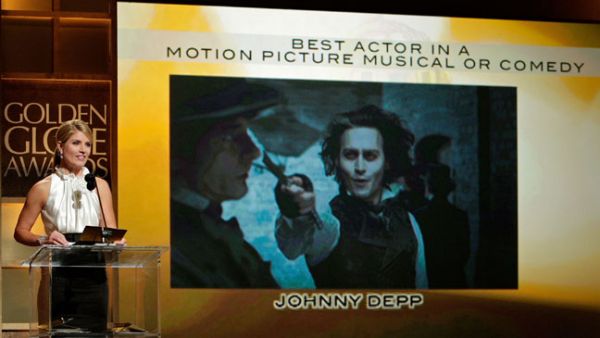 33. Sweeney Todd castiga doua Globuri de Aur: Colaborarea dintre Johnny Depp si Tom Burton a adus productiei Sweeney Todd: The Demon Barber of Fleet Street (2008) doua Globuri de Aur, unul pentru cel mai bun musical/comedie si unul pentru cel mai bun actor intr-un musical/comedie.