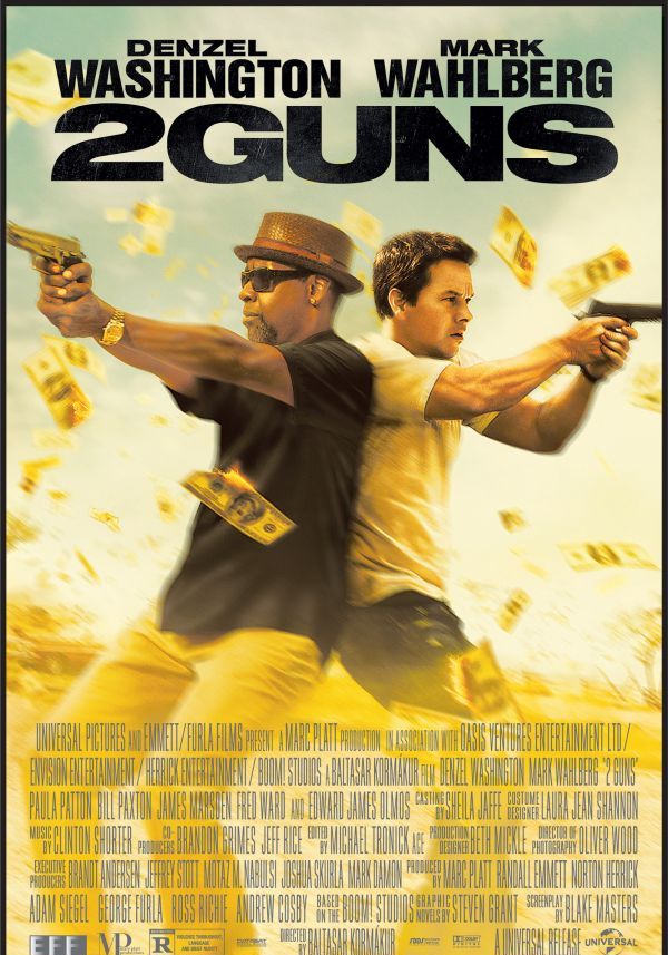 Premiere la cinema: Denzel Washington si Mark Wahlberg se lupta in 2 Guns, un thriller spectaculos