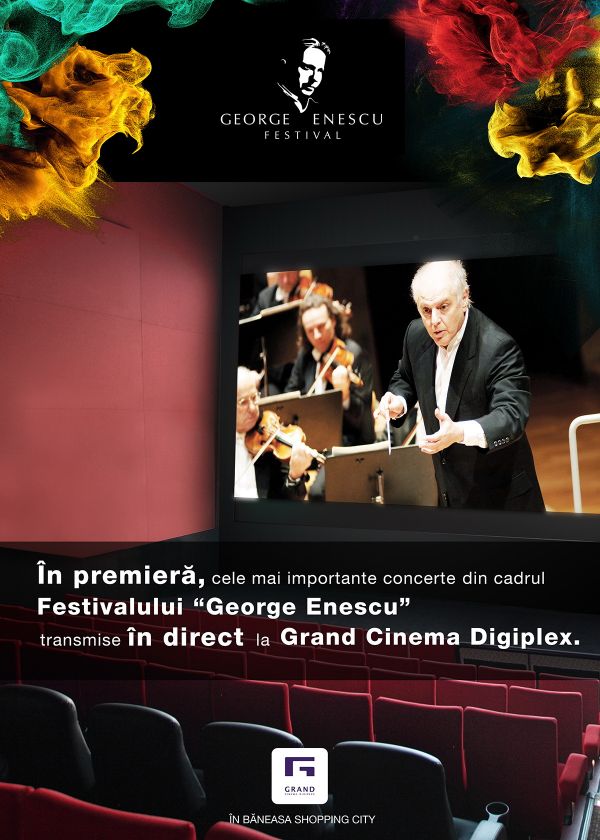 Pentru prima oara in istorie, Festivalul George Enescu va fi transmis in direct in salile de cinematograf!