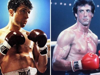 Jake LaMotta versus Rocky: Robert De Niro si Sylvester Stallone isi impart pumni in primul trailer pentru Grudge Match, o comedie despre lumea boxului