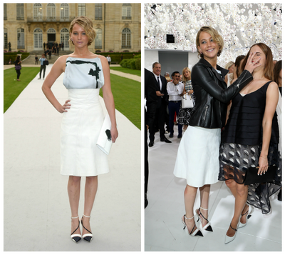 Jennifer Lawrence si Emma Watson au furat toata atentia la Paris Fashion Week: actrita din The Hunger Games a fost la un pas de un accident vestimentar