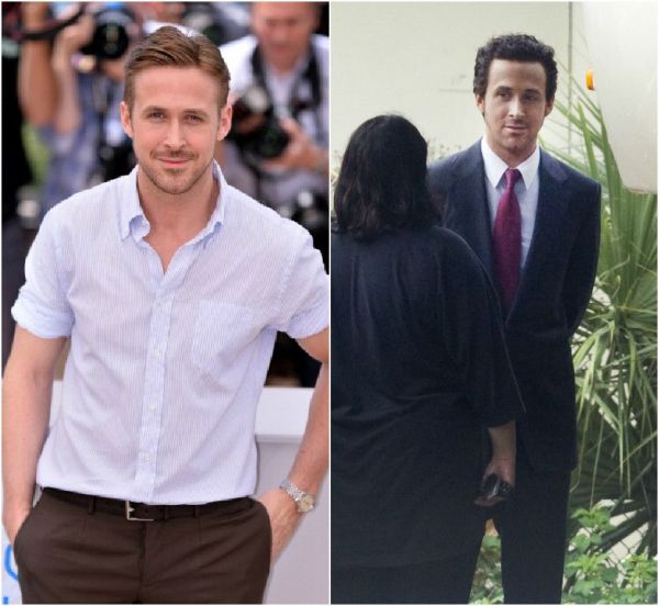 Ryan Gosling, de nerecunoscut pe platourile noului sau film, The Big Short, productia despre prabusirea economica in care mai joaca Brad Pitt si Christian Bale