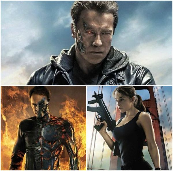 Noi postere cu personajele din Terminator Genisys: Arnold Schwarzengger, Jason Clarke si Emilia Clarke se pregatesc sa infrunte viitorul